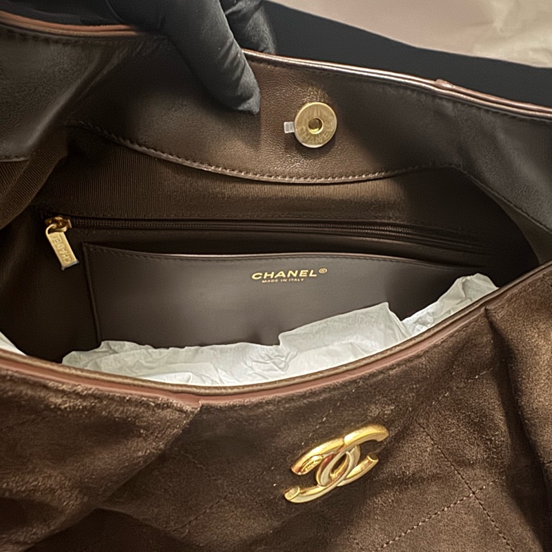 Chanel香奈儿26C麂皮hobo超大-7