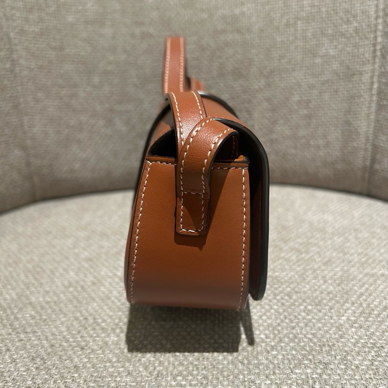 Celine/賽琳 tabou 全皮棕色鎖頭腋下包-2