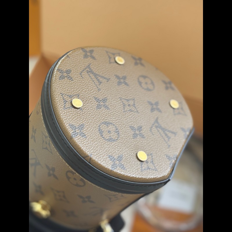 LV 老花拼色發财桶 帶膜帶票🎫-3