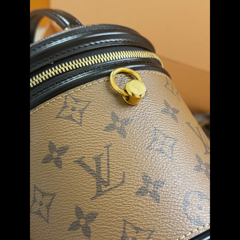 LV 老花拼色發财桶 帶膜帶票🎫-4