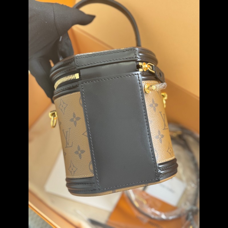 LV 老花拼色發财桶 帶膜帶票🎫-5