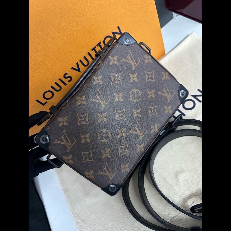 近全新LV handle soft trunk盒子包 老花拼黑色 M45935-2