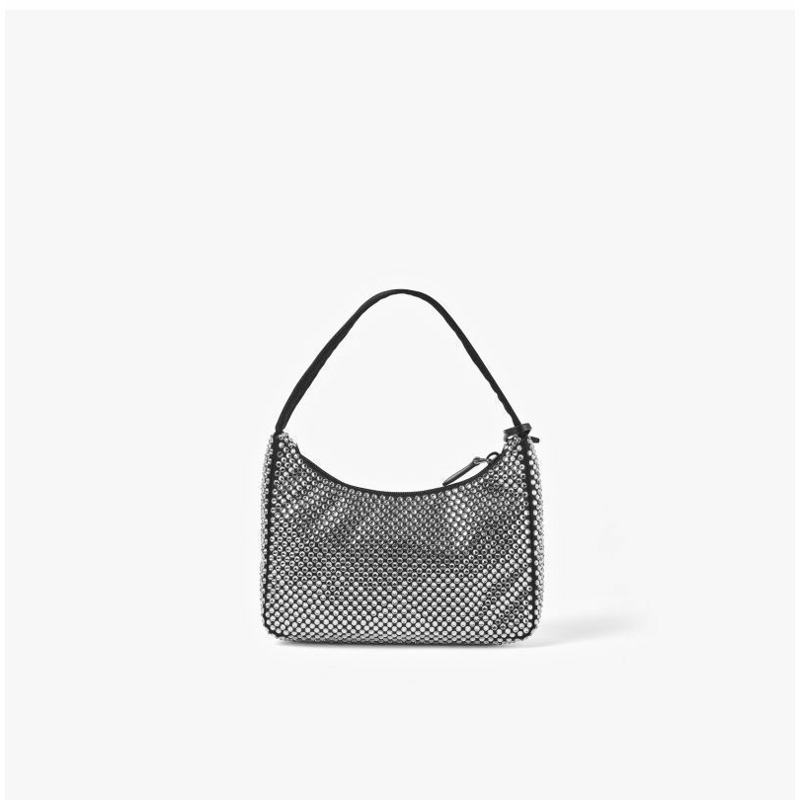 PRADA 水晶緞面Logo迷你女士單肩包 1BC515 2AWL F0T7O-6