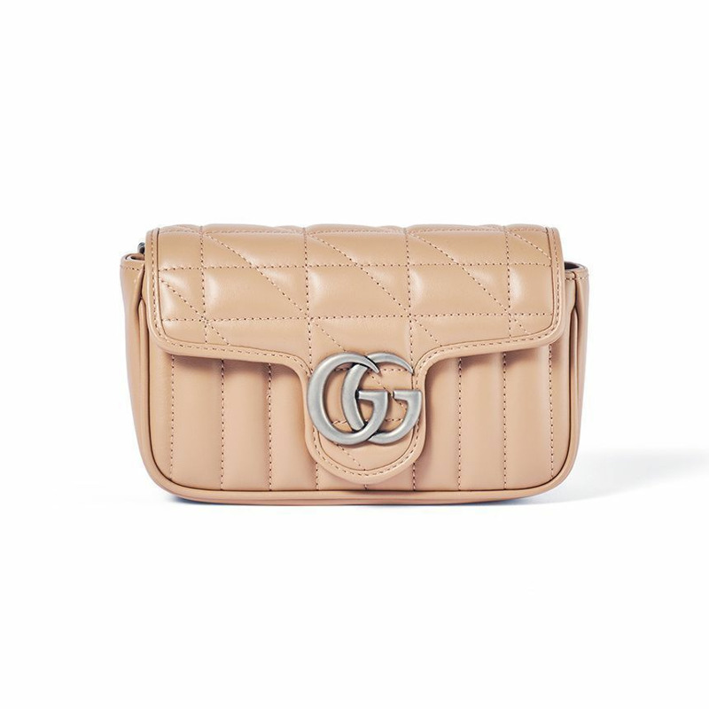 GUCCI Matelassé Marmont GG 超迷你鏈條單肩包-2