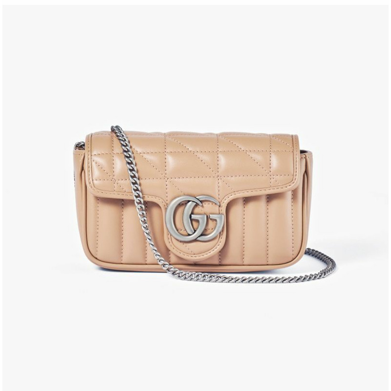 GUCCI Matelassé Marmont GG 超迷你鏈條單肩包-7