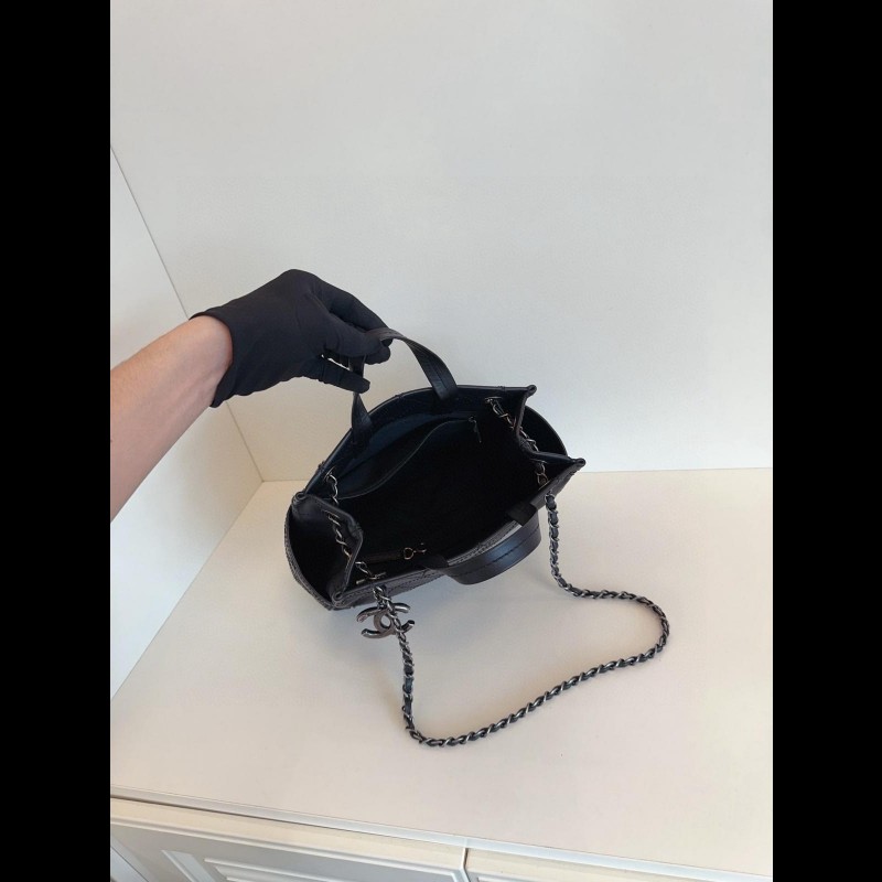 Chanel 3ways tote
黑銀牛皮菱格托特
小號-6