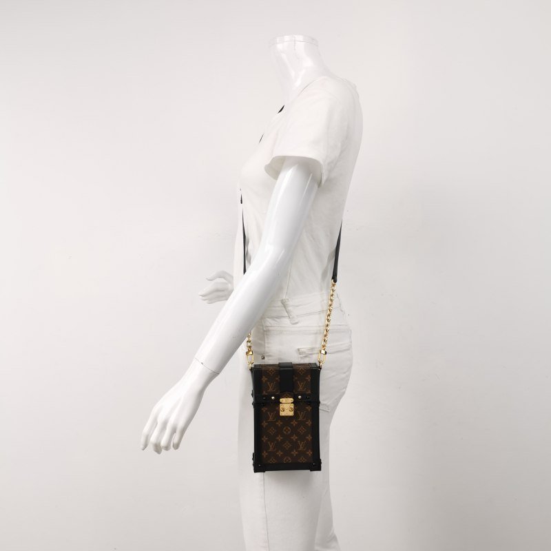 Louis Vuitton(LV)Trunk Vertical牛皮老花S-lock鎖扣斜挎包單肩包-1