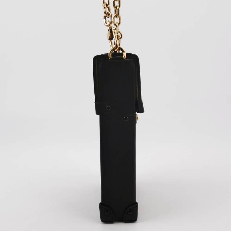 Louis Vuitton(LV)Trunk Vertical牛皮老花S-lock鎖扣斜挎包單肩包-3