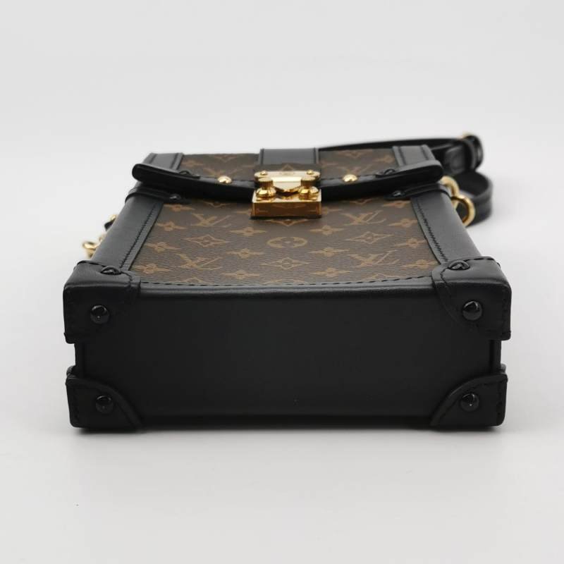 Louis Vuitton(LV)Trunk Vertical牛皮老花S-lock鎖扣斜挎包單肩包-5