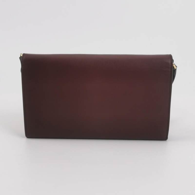 Burberry Hazelmere牛皮純色字母logo斜挎包單肩包-4