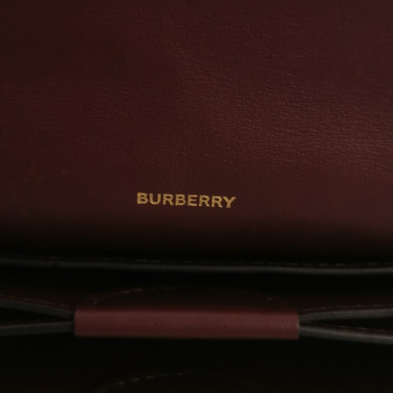 Burberry Hazelmere牛皮純色字母logo斜挎包單肩包-7