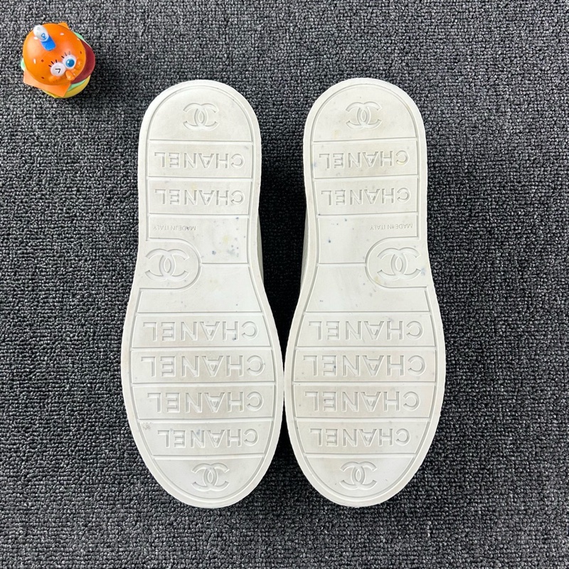 Chanel 98新 香奈兒24p厚底油蠟皮大頭鞋 尺碼:39-5