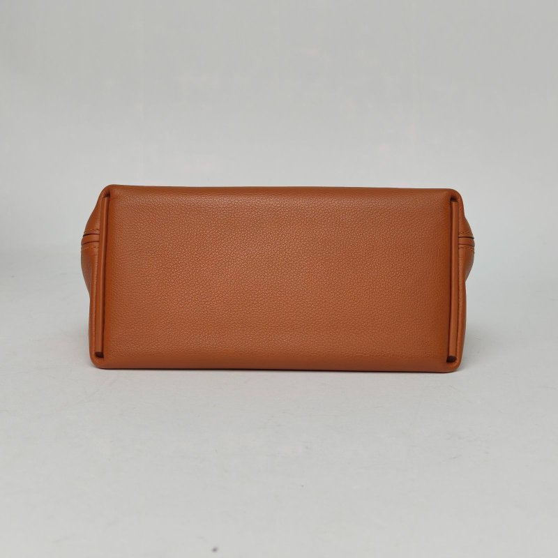 HERMES 2424Mini21Z刻37金棕色EC皮金扣肩背包-4