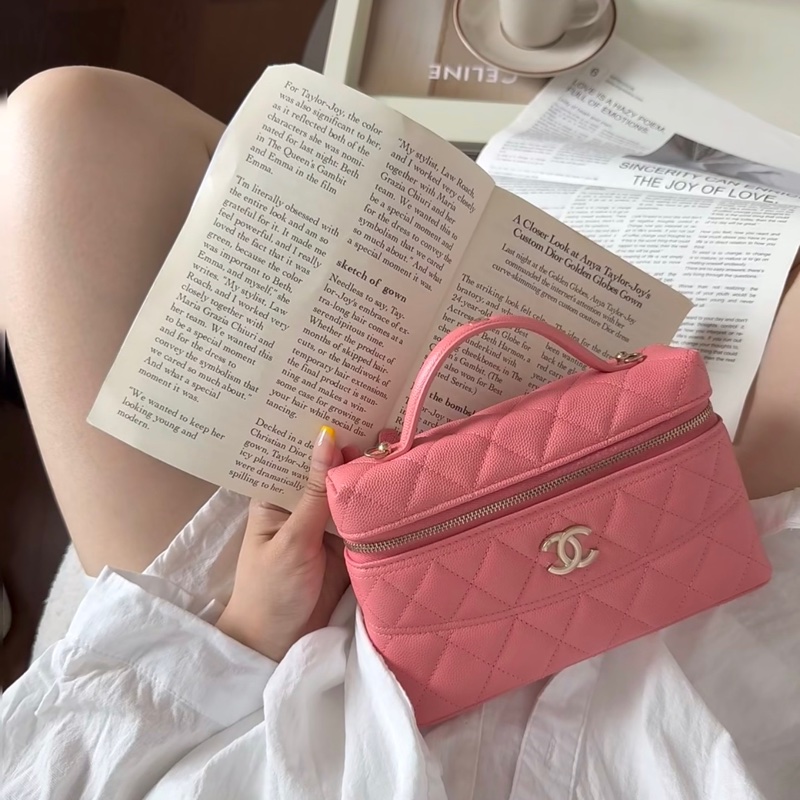 Chanel Lp 小飯盒 25C 珊瑚粉 膠膜未撕 2025/5台灣購入-2