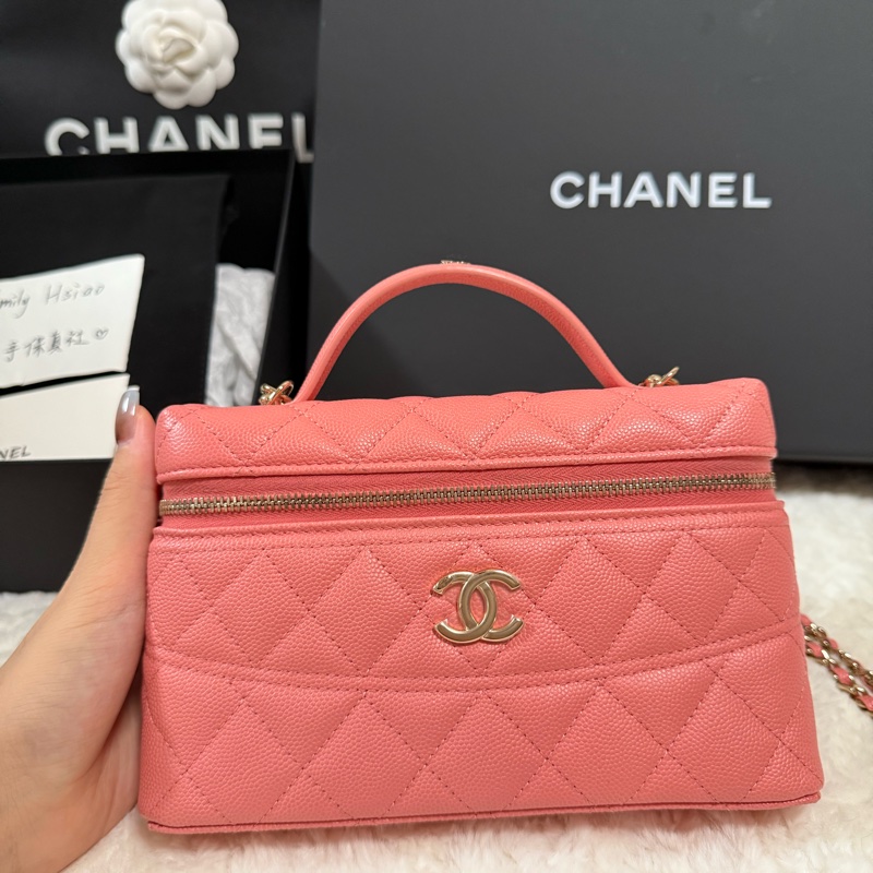 Chanel Lp 小飯盒 25C 珊瑚粉 膠膜未撕 2025/5台灣購入-5