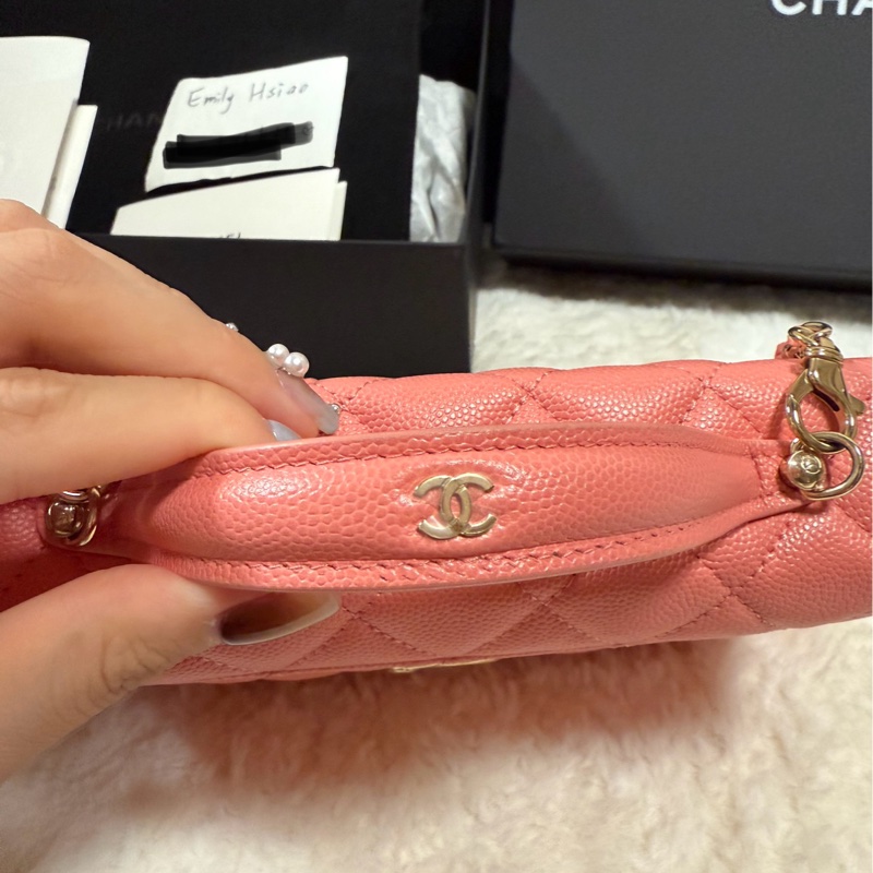 Chanel Lp 小飯盒 25C 珊瑚粉 膠膜未撕 2025/5台灣購入-7
