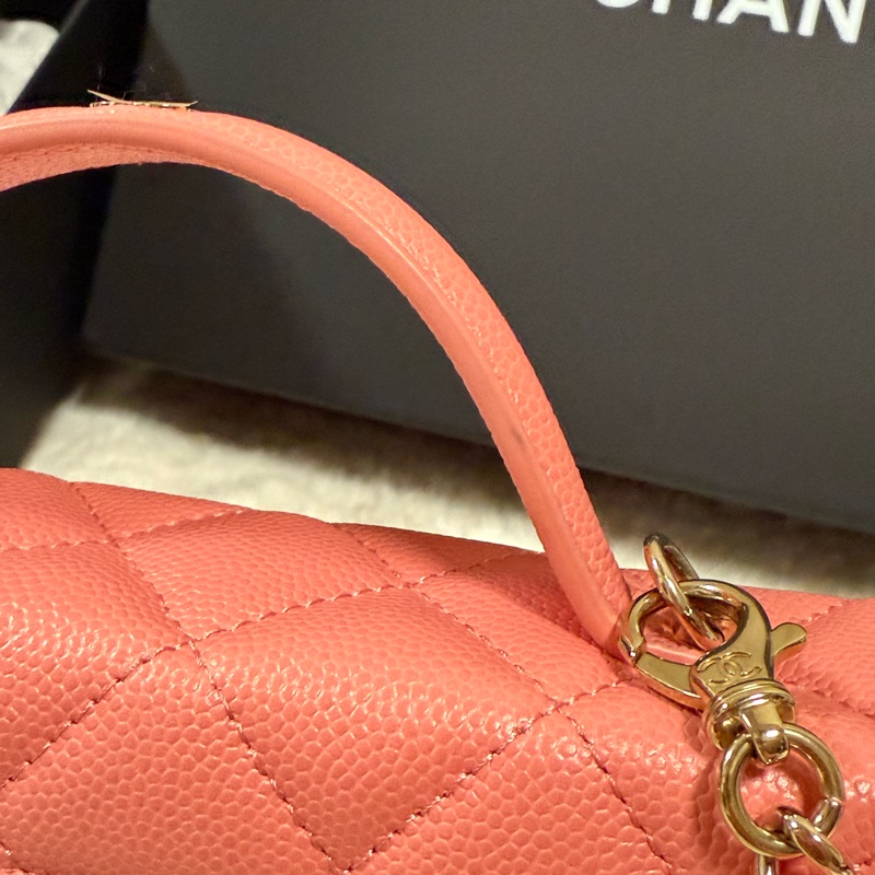 Chanel Lp 小飯盒 25C 珊瑚粉 膠膜未撕 2025/5台灣購入-8