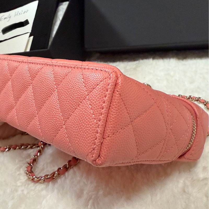 Chanel Lp 小飯盒 25C 珊瑚粉 膠膜未撕 2025/5台灣購入-10