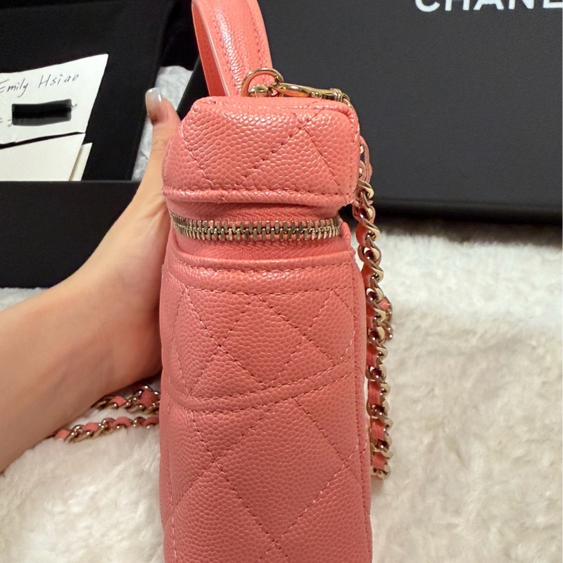 Chanel Lp 小飯盒 25C 珊瑚粉 膠膜未撕 2025/5台灣購入-11