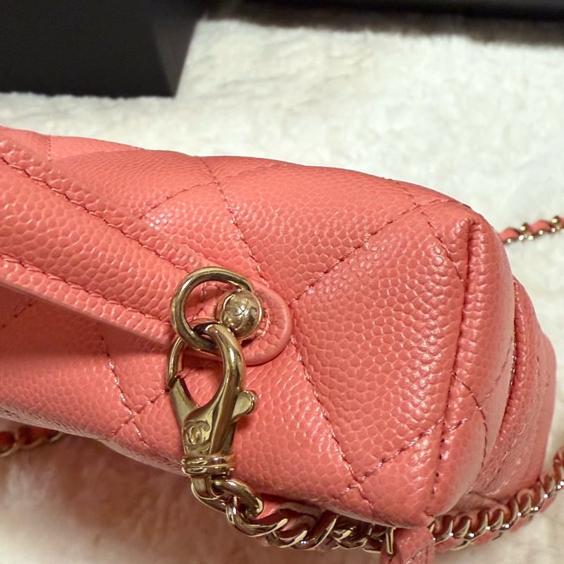 Chanel Lp 小飯盒 25C 珊瑚粉 膠膜未撕 2025/5台灣購入-13