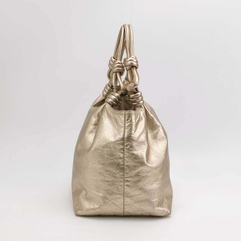 Loewe牛皮純色Logo印花手提包-2