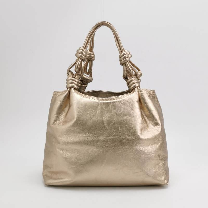 Loewe牛皮純色Logo印花手提包-4