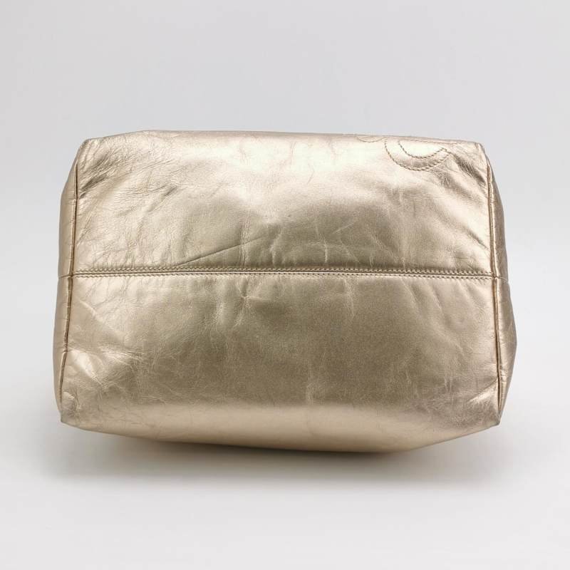 Loewe牛皮純色Logo印花手提包-5