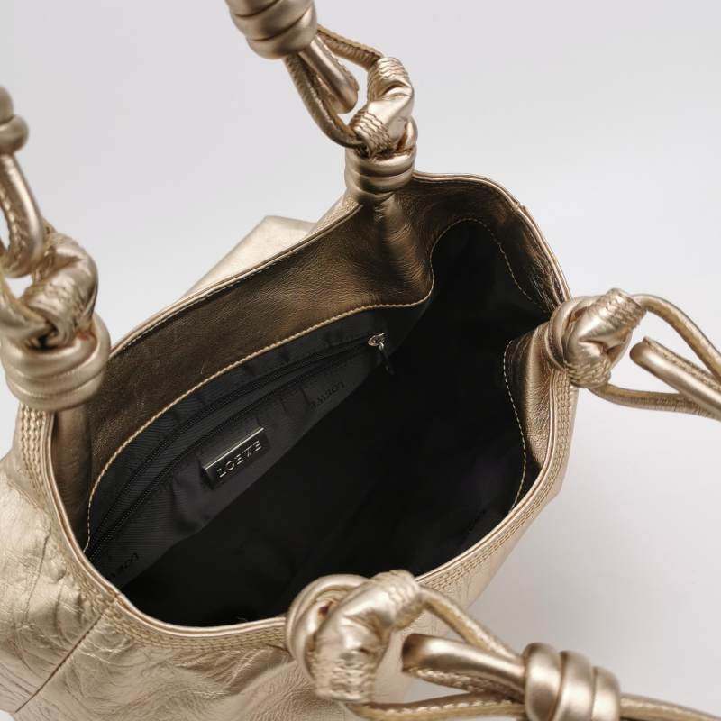 Loewe牛皮純色Logo印花手提包-6