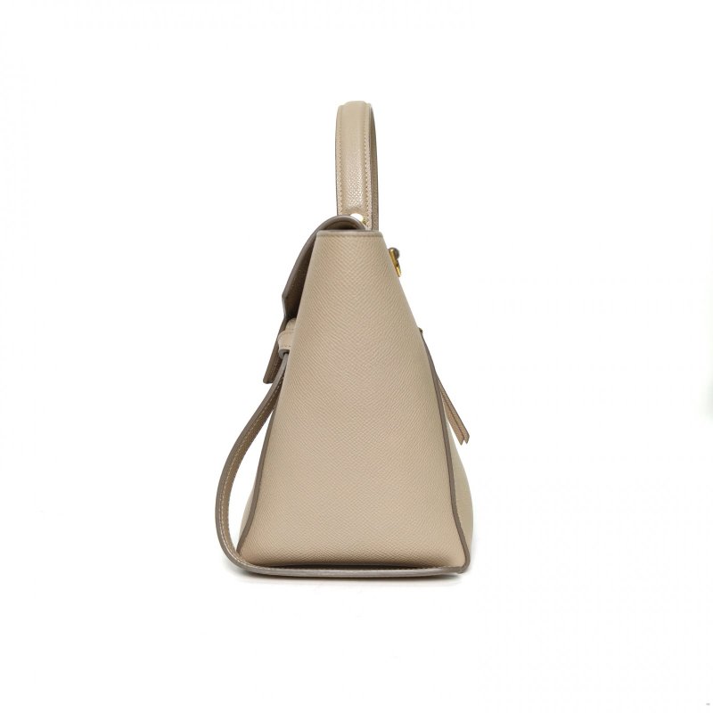 CELINE Belt鯰魚包Micro24米駝色牛皮金扣肩背包-3