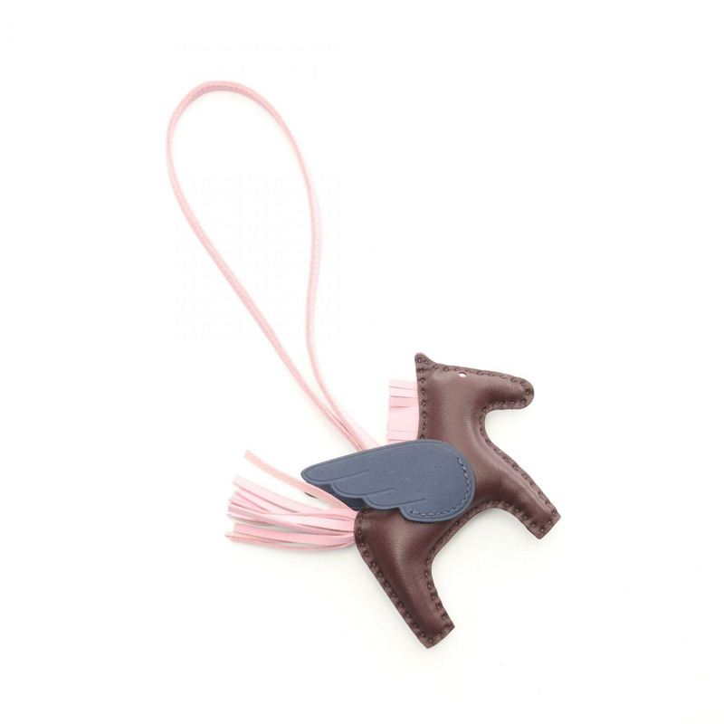 HERMES Rodeo Pegasus 小號包吊飾 U Swift 皮革 Agneau milo Rouge Sellier-1