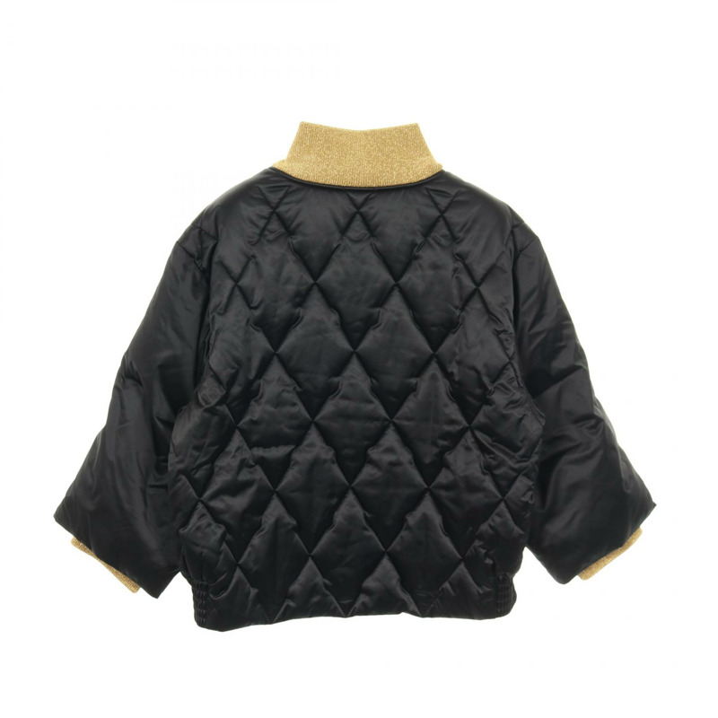 香奈兒菱格紋羽絨外套 #36 P57120V43068 尼龍 黑色 金色 二手 女款-1