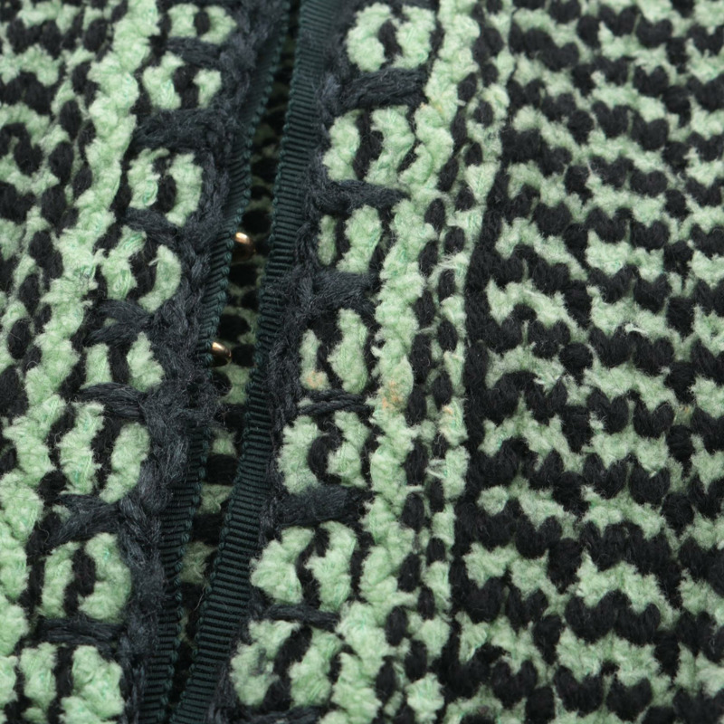 香奈兒 COCO 標誌紐扣針織外套斜紋軟呢開襟衫 #38 P70487K10067 羊絨-6