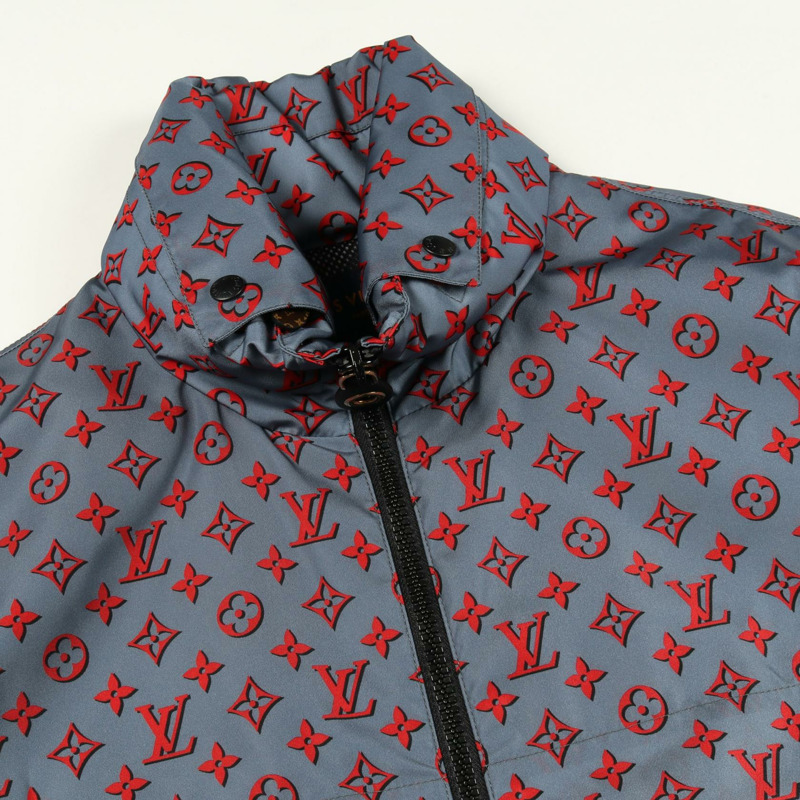 路易威登 Monogram 尼龍外套 藍色 紅色 #36 二手 女款-6