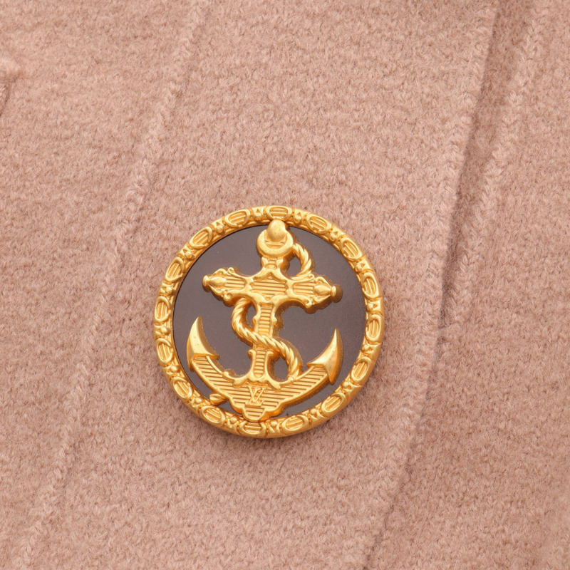 路易威登 Monogram 羊毛棉質開襟羊毛衫，粉紅色，L 碼，二手女款-4