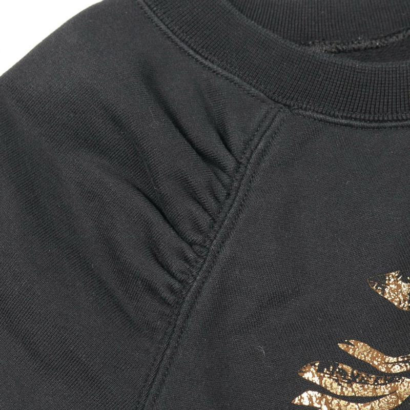 香奈兒 COCO 標誌 T 卹 XS 碼 P57840K07626 18C 棉 黑色 金色 二手 女款-8