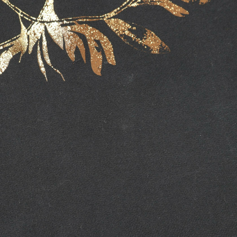 香奈兒 COCO 標誌 T 卹 XS 碼 P57840K07626 18C 棉 黑色 金色 二手 女款-10