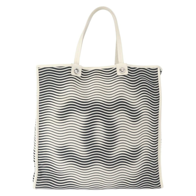 【日本直送】香奈兒帆布手袋 白色 黑色 CC Auth bs31123-2