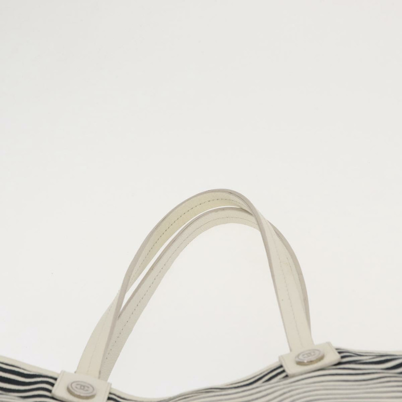 【日本直送】香奈兒帆布手袋 白色 黑色 CC Auth bs31123-7
