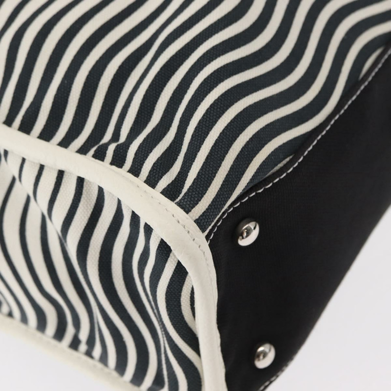 【日本直送】香奈兒帆布手袋 白色 黑色 CC Auth bs31123-11