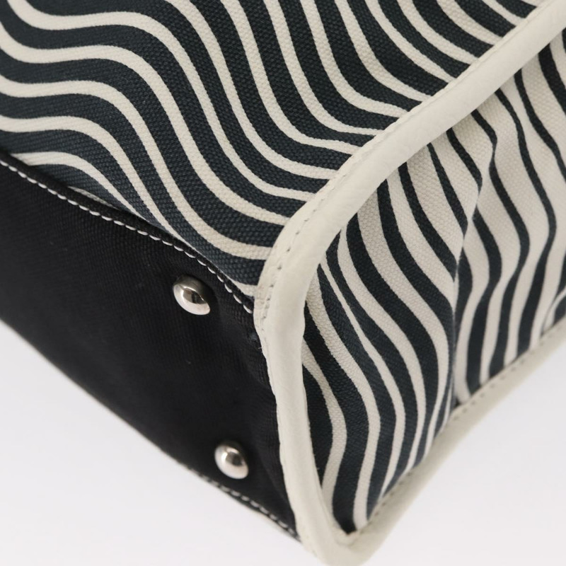 【日本直送】香奈兒帆布手袋 白色 黑色 CC Auth bs31123-12