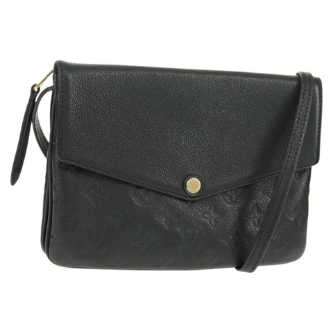 路易威登 Monogram Empreinte Twice 肩背包 黑色 M50258 LV 正品 153716V