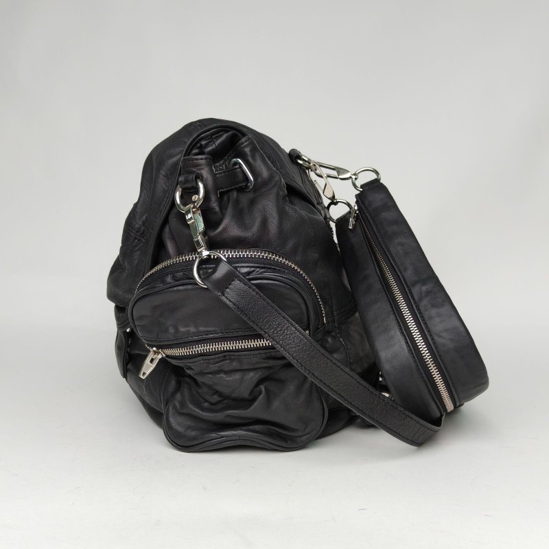 ALEXANDER WANG Marti肩背包小號銀釘黑色羊皮肩背包-1