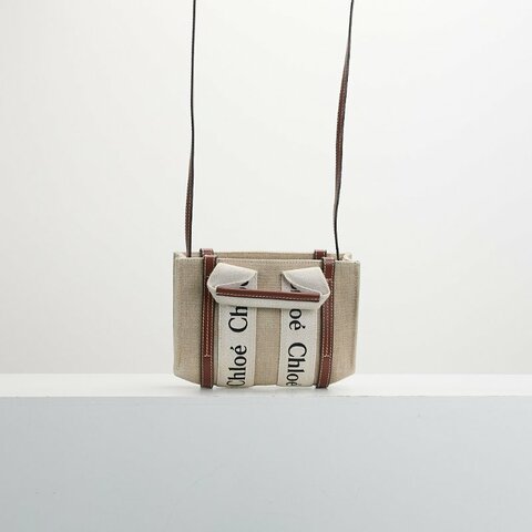 二手Chloé Woody tote mini 棕
