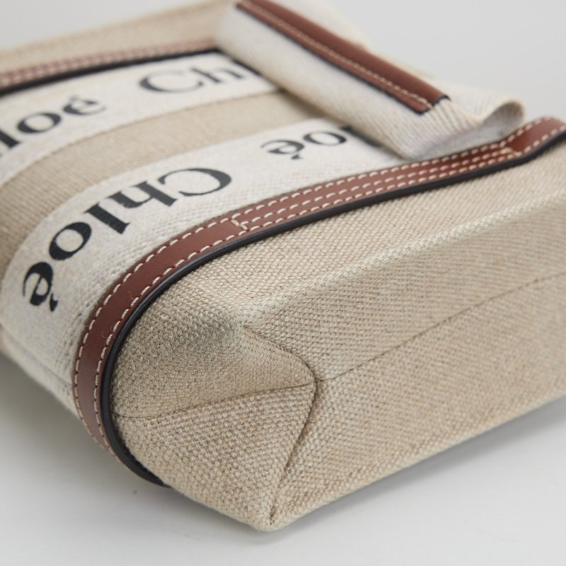 二手Chloé Woody tote mini 棕-1