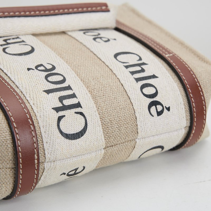 二手Chloé Woody tote mini 棕-2