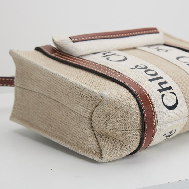 二手Chloé Woody tote mini 棕-3