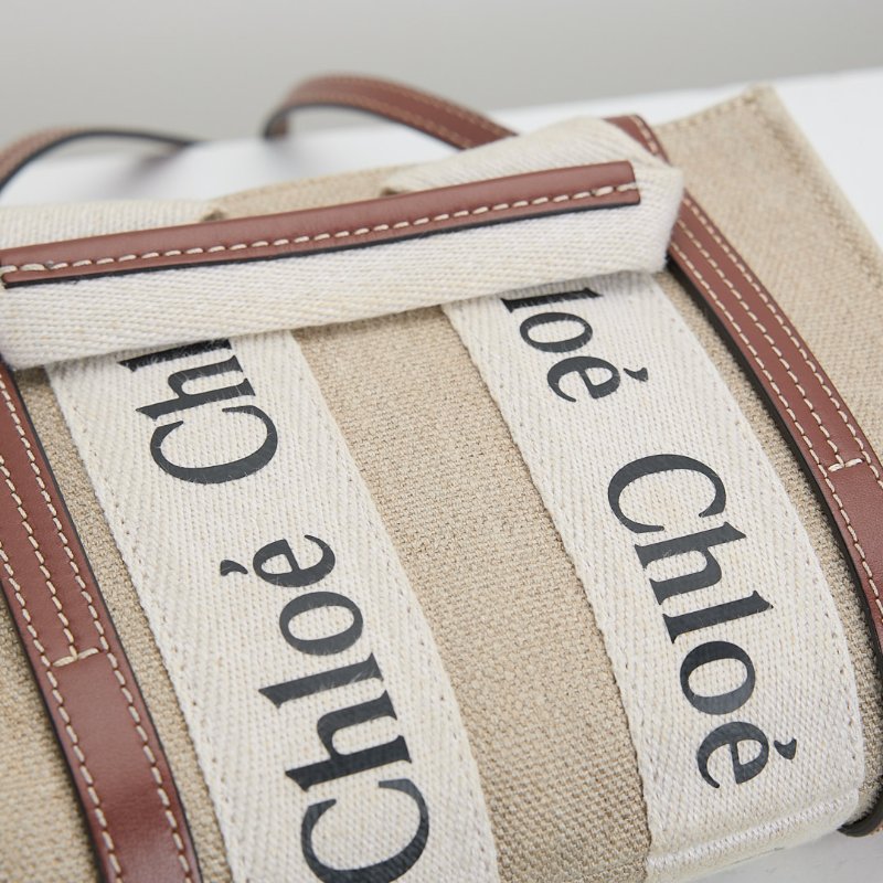 二手Chloé Woody tote mini 棕-6