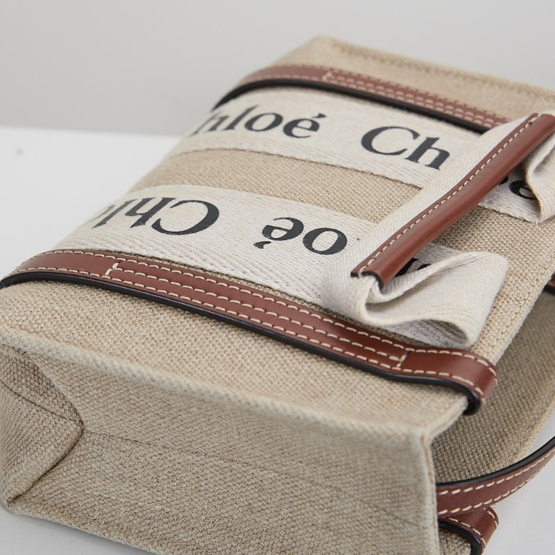 二手Chloé Woody tote mini 棕-7