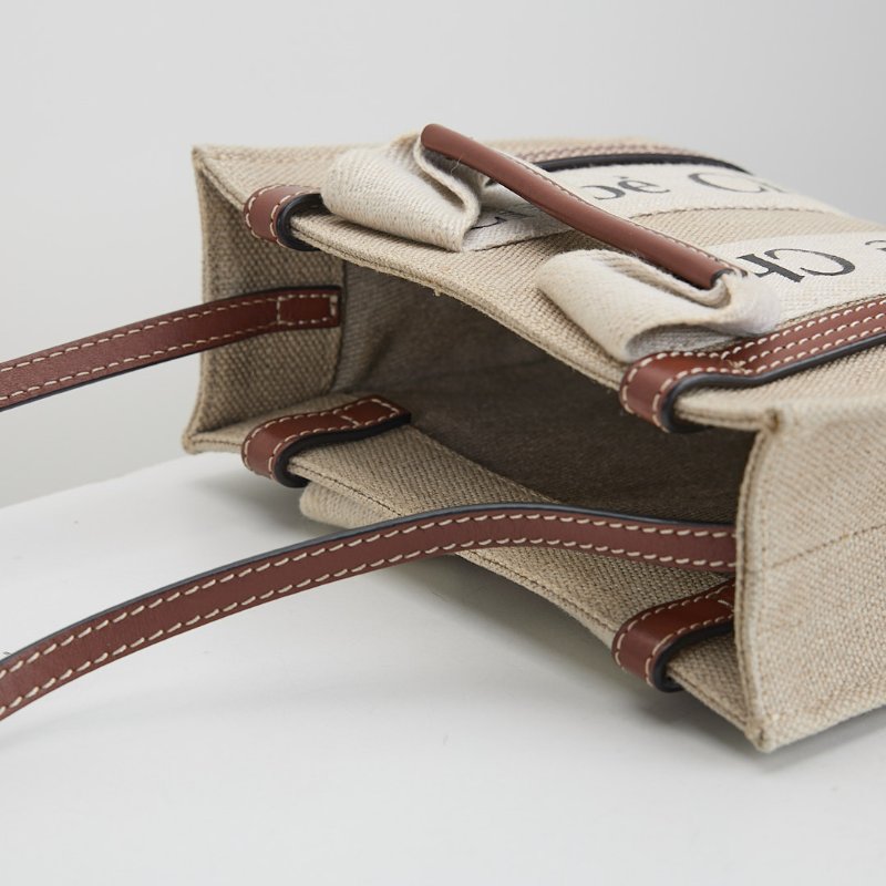二手Chloé Woody tote mini 棕-10