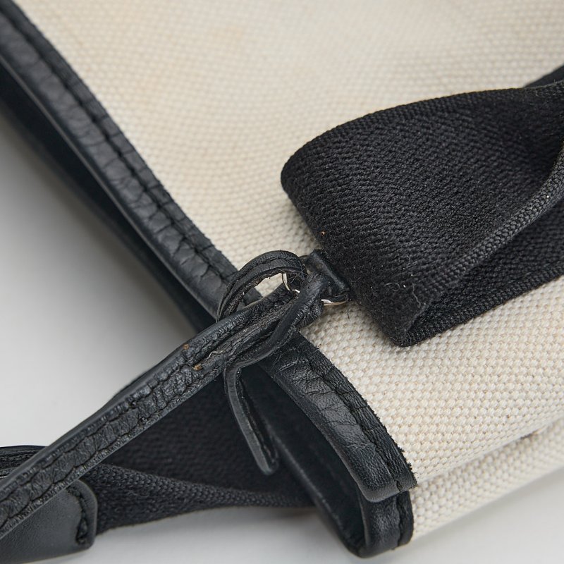 二手Balenciaga navy cabas 帆布包xs/白色黑字-16